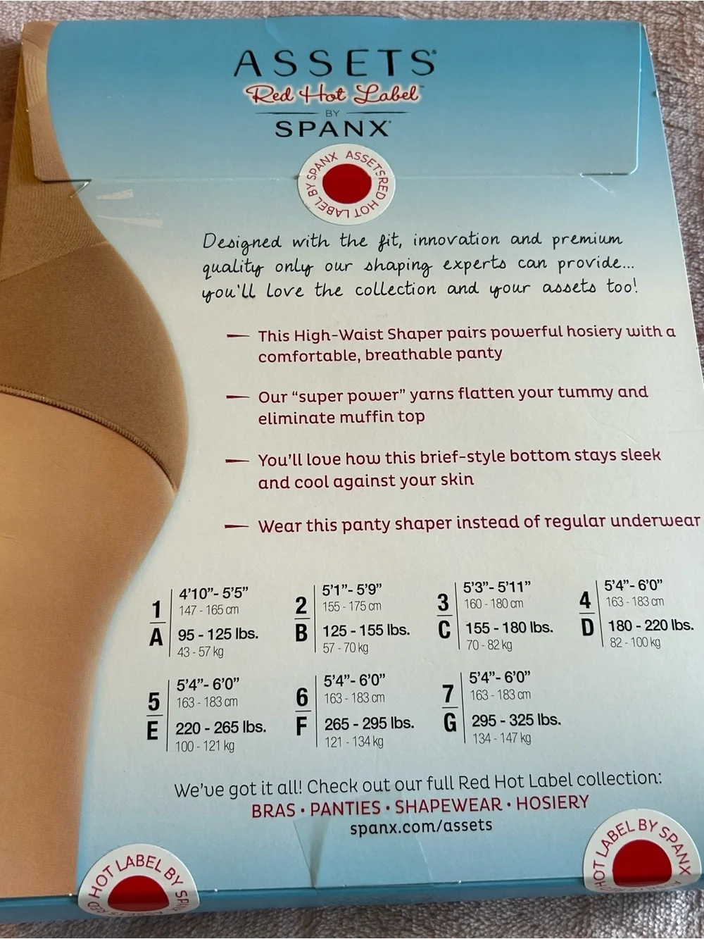 SPANX Assets Red Hot Label Super Control High Waist Panty black size 6/F